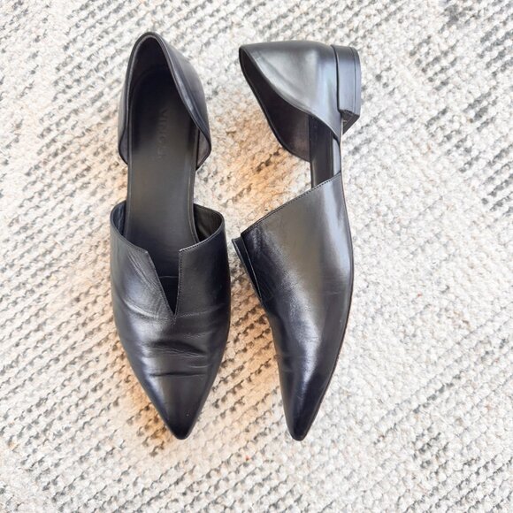 VINCE “Darlington” D’Orsay Flats in Black Leather – Size 9 - Picture 1 of 13